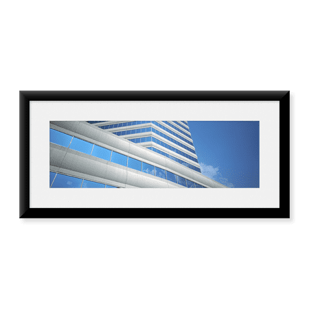 Framed Art Print, Low angle view of an office building by Panoramic Images, 25-7/8" x 9-7/8"