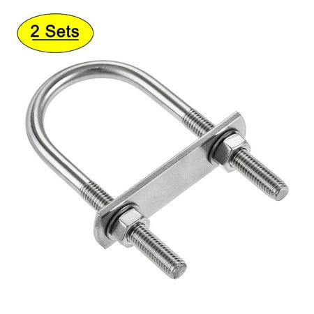 

Uxcell M8x42mmx100mm Round U-Bolt 304 Stainless Steel 2 Set