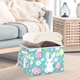 thumbnail image 3 of Yayeee Collapsible Cube Storage Bin with Lid Fabric Closet Decorative Basket with Handles, Cartoon Easter Bunny, 3 of 7