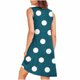 thumbnail image 4 of Camisón sin mangas con bolsillos y estampado para mujer, camisón plisado con cuello redondo, vestido de poliéster para mujer, 4 of 7