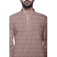 thumbnail image 3 of Atasi Printed Chinese Collar Casual Kurta Ethnic Shirt Mens Short Kurta Tunic, 3 of 5