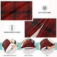 thumbnail image 5 of Red & Black Buffalo Plaid Plush Pillowcase, Luxury Soft King Pillow Case for Hair and Skin, Standard Size Pillow Covers with Zipper Closure, 20x26in #948 Home Decor Gifts, 5 of 7