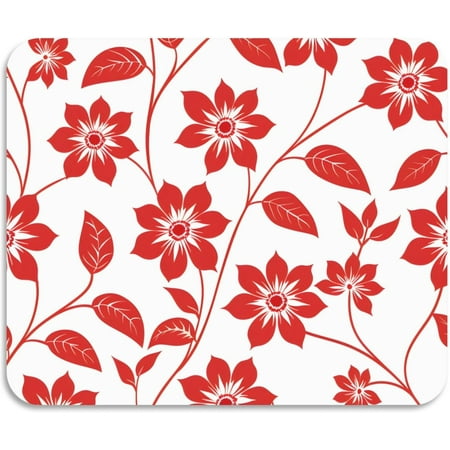 

Diatomaceous Earth Stone Dish Drying Mat for Kitchen Counter，Seasonal Ultra Absorbent Home Dish Drainer Mats-Flower Flat Red Pattern，24inch x 18inch