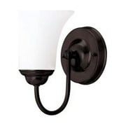 Nuvo Lighting 61932 - 1 Light (Twist and Lock Base) 6" Dupont Dark Chocolate Bronze Finish with White Satin Glass Vanity Light Fixture (60-1932)