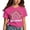 Hot Pink, variant on MUXiin Toddler Girl Shirts 5t Letter Graphic Print Round Neck Preppy Short Sleeve Tee for Toddler Fashion Casual Back To School Holiday Shirts Tee for Boys & Girls T-Shirts Infant To Big Kid