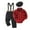 Red, variant on Baby Boys Outfits Clothes Set 0-24 Months Toddler Infant Party Romper Suspender Pants Beret Hat 4pcs