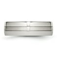 thumbnail image 3 of Chisel Stainless Steel Brushed and Polished 6.5mm Grooved Band, 3 of 7