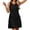 A-Black35, variant on Women's Wrap Mini Dress Leopard Print V Neck Spaghetti Strap Ruffle Hem Casual Summer Dress