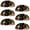 Multicolored 2, variant on PhooArto 6 Pcs Cup Drawer Pulls, Skull Mushrooms Rainbow Shell Shape Handles Cabinet Knobs for Dresser Cupboard Closet Wardrobe with Screws