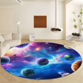 thumbnail image 1 of Kids Rugs for Playroom 3ft Colorful Space Planet Round Rug Circle Rug Soft Washable Round Rug for Bedroom Non-Slip Round Kids Rug for Nursery Classroom Living Room, 1 of 1