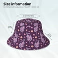 thumbnail image 3 of Yiaed Snake And Flower Print Reflective Stripe Bucket Hat Unisex Funny Outdoor Fisherman Cap Beach Sun Hat, 3 of 5