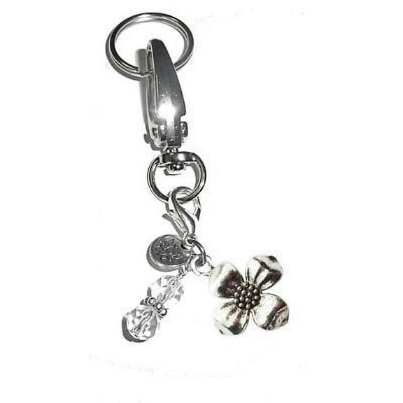 Hidden Hollow Beads Women's Keychains - Flower Key Ring Charm - Bag Charm