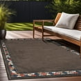 thumbnail image 4 of Beverly Rug Outdoor / Indoor Area Rugs Patio Porch Garden Carpet Bordered/Brown 6x9, 4 of 9