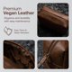 thumbnail image 4 of Neceser RUBAB MEN Premium de piel vegana, kit de viaje, color canela, 4 of 7
