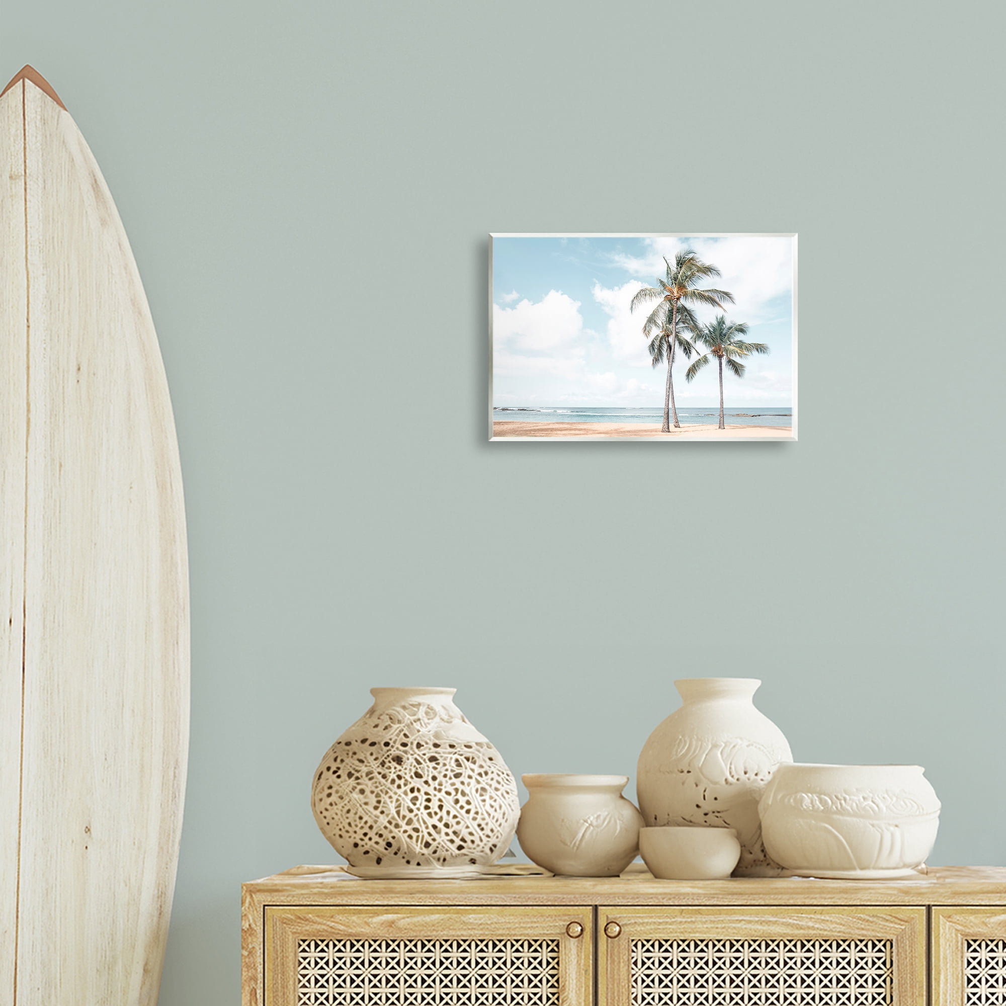 Stupell Industries Windy Tropical Scene Nautical & Beach Painting Unframed Art Print Wall Art, 15 x 10