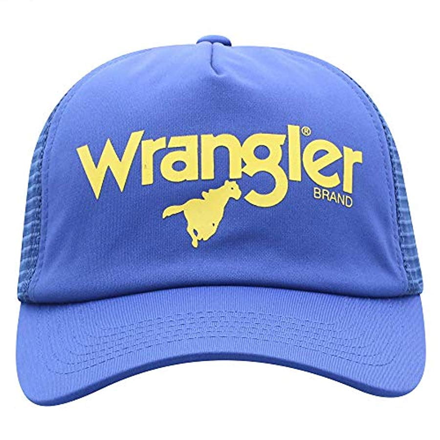 Wrangler Men's Horse Logo Mesh Back Trucker Cap