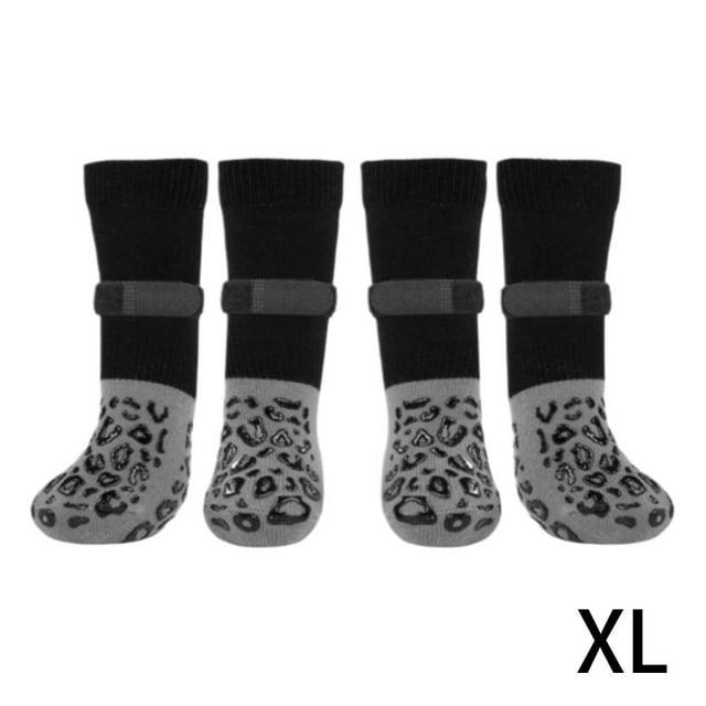 Lot de 4 Chaussettes Antidérapantes pour Chien, Protection Ajustable contre les Patte d'Animal