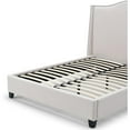 thumbnail image 6 of Hampton Linen Fabric Upholstered Full Platform Bed in Cream, 6 of 6
