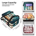 thumbnail image 3 of Tiny Teeth Double Layered Insulated Lunch Bag with Two Compartments - Large Capacity Hand Carry Meal Bag, 7.1x11.4x16.1 inches, 3 of 6