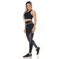 thumbnail image 3 of White Mark Women's Cut Out Back Mesh Sports Bra & Leggings Activewear Set, 3 of 5