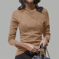 thumbnail image 5 of Zunfeo High Neck Fall Winter Tops for Women Soft Warm Lightweight Slim Fleece Shirts for Fall Winter Cold Weather Brown 2XL, 5 of 5
