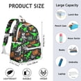 thumbnail image 6 of Cute Dinosaur Pattern Backpack for School,Cute School Bag,Schoolbag with Adjustable Shoulder Straps & Padded Back,13.4"x11"x4.7", 6 of 6