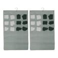 thumbnail image 1 of Organizador de armario colgante de 2 Pcs Unique Bargains con bolsillos de malla y gancho de metal giratorio, bolsa de almacenamiento para guardarropas gris, 1 of 5