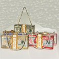 thumbnail image 4 of Dollar Evening Classic Party Clutch Monedero para mujer Cena Viajes al aire Azul Zulema monederos de embrague de dinero, 4 of 8