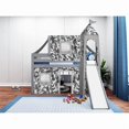 thumbnail image 6 of JACKPOT Solid Wood Prince & Princess Low Loft Twin Bed in Gray/Gray Camo, 6 of 6