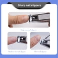 thumbnail image 3 of Nail Clippers for Men Women,2 PCS Nail Trimmer with 1 Pc Nail File,Sharp and Durable Toenail Trimming Tool,Stainless Steel Nail Clippers,Toenail Clippers Suitable for Daily Fingernail, 3 of 5