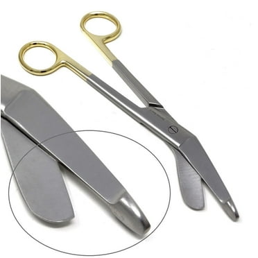 Supercut Lister Bandage Scissors 7.25",One Serrated Blade Gold Handle