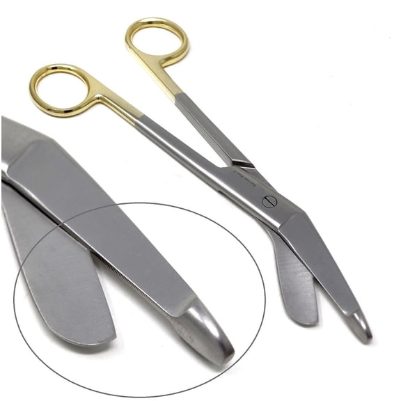Supercut Lister Bandage Scissors 7.25",One Serrated Blade Gold Handle