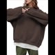 thumbnail image 1 of Sudaderas de Mujer con Cuello Redondo, Forro , Suéteres Oversize, Otoño 2025, Blusas Bonitas, Ropa Preppy Estilo A L, 1 of 8