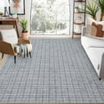 thumbnail image 3 of Tzou Washable Rugs 6x9 for Living Room, Soft Contemporary Plaid Carpet for Bedroom, Non-Slip, Low Pile Accent Floor Mat for Dining Room Nursery Home Office(Dark Grey), 3 of 7