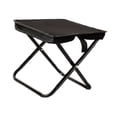thumbnail image 1 of Taburete de camping portátil, mini taburete plegable con reposapiés para adultos, tamaño pequeño Negro 285x265x27cm, 1 of 9