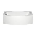 thumbnail image 5 of Malibu Home Tulum RH Rectangle Soaking Bathtub 60"x 32"x 18" in White, 5 of 6