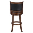 thumbnail image 4 of New Classic Bristol 29" Wood Swivel Bar Stool with PU Seat in Dark Brown/Black, 4 of 7