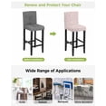 thumbnail image 3 of Farmhouse Pink Bar Stool Covers Set of 4, Vintage Flower Leaf Botanical Plant Stretch Washable Bar Chair Covers with Backs, Removable Pub Counter Height Chair Cover for Kitchen Dining Room Cafe, 3 of 7