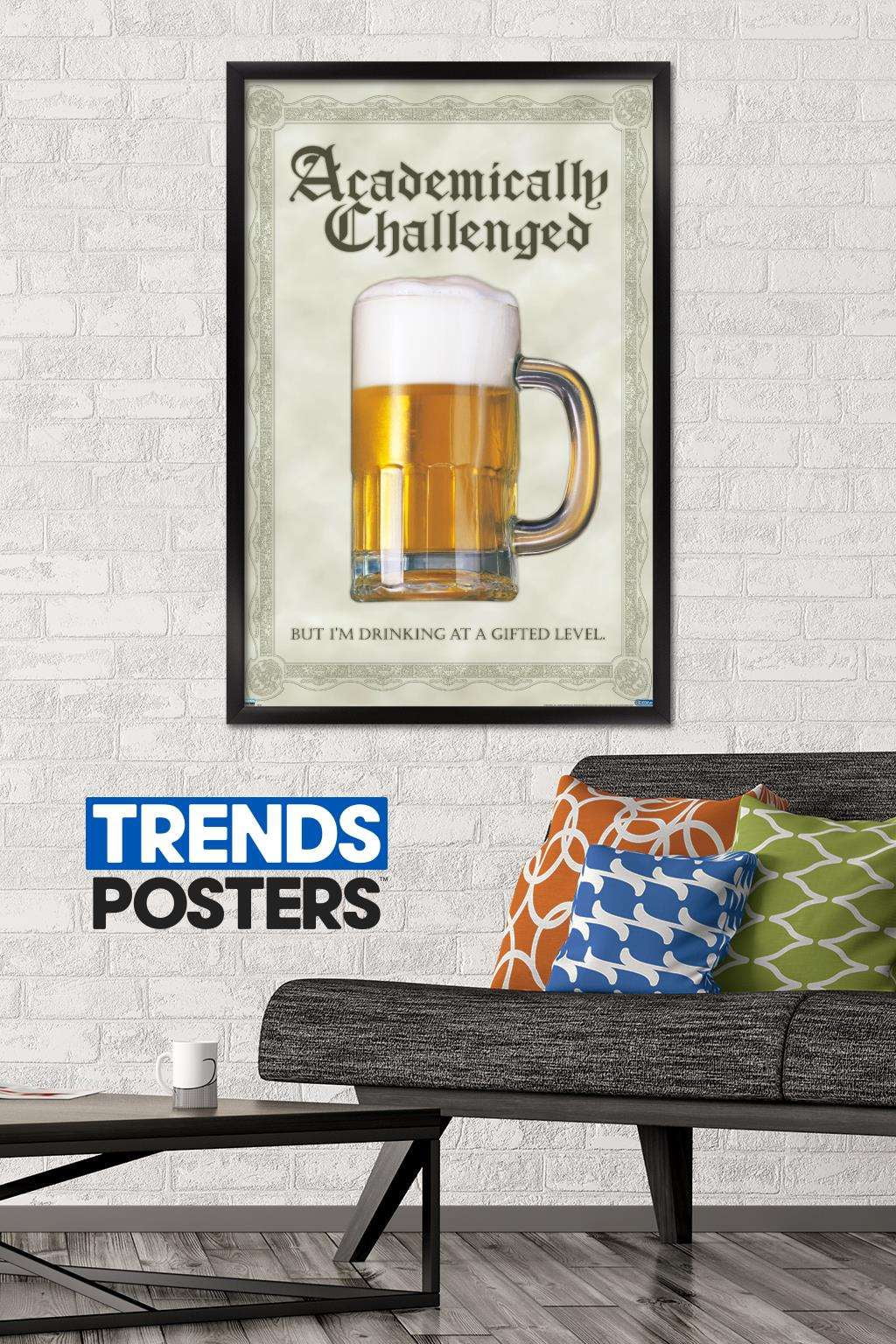 Academically Challenged Wall Poster, 22.375" x 34", Framed