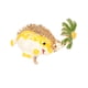 thumbnail image 3 of Broche de flor de erizo de dibujos animados para hombre y mujer, alfiler de aleación verde amarillo, esmalte exquisito, broche de animal, joyería, 3 of 10