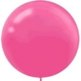 thumbnail image 2 of round latex balloons | bright pink | pack of 4 | party decor, 2 of 2