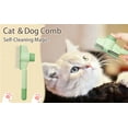 thumbnail image 6 of Cat Comb Dog Comb Pet Hair Removal Tool Flea Comb for Cats and Dog Lice Comb Cat Brush with Release Button Self-Cleaning with Long & Short Stainless Steel Metal Teeth for Shedding, 6 of 9