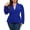 Blue, variant on Womens Plus Size Blazers Business Casual Knit Blazer for Work Long Sleeve Shawl Lapel Blazer Suit Jackets Royal Blue 2XL