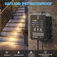 thumbnail image 4 of HIBOITEC 22 Packs Low Voltage Deck Lights Kit with Transformer Dimmable Timer and Photocell Sensor Outdoor Recessed LED Deck Lighting IP67 Water, 4 of 8