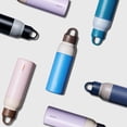 thumbnail image 6 of CAROTE 2-Pack Insulated Water Bottles with One-Click Lids, Stainless Steel Interiors, Built-In Infusers and Carry Loops for Gym, Travel and Daily Use, Blue and Purple, 6 of 9