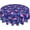 Purple Flamingo Tropical Palm, variant on Blue Goden Butterfly Tablecloth Round 60 Inch Table Cloth Cover Mat Holiday Party Decoration for Dining Room Home Kitchen Picnic