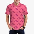 thumbnail image 3 of Balery Leopard Print Printed Men’s Short Sleeve Polo Shirt, Midweight Men's Shirt,Golf Polo shirts -X-Large, 3 of 9