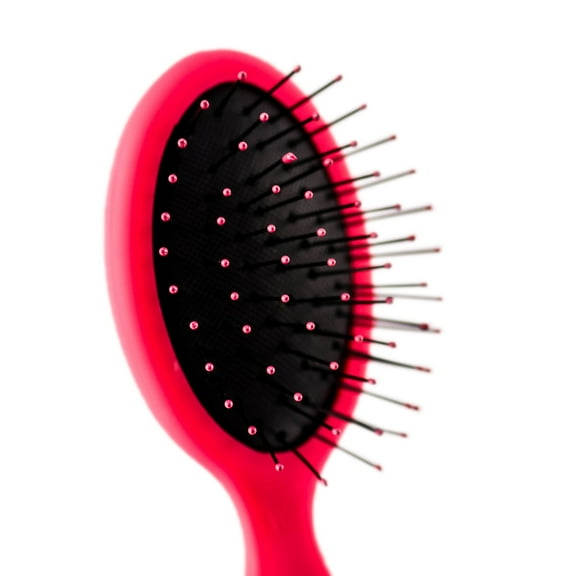 Color : Pink , The Wet Brush Squirts Detangling Shower Mini Brush - Pack of 2 with SLEEKSHOP Teasing Comb