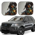 thumbnail image 2 of Daiia Fantasy Wizard Dog Art 2PCS Car Windshield Sun Shade, Foldable Sun Shield for Car Front Window, Auto Sun Blocker Visor Protector Universal for Truck SUV Pickup-Medium, 2 of 7