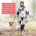 thumbnail image 4 of Pug and Love Heart Wearable Oversized Blanket,Wearable Blanket Hoodie for Adults,Cozy Hooded Blankets with Super Pockets,Super Warm Fuzzy Pullover for Women & Men, 4 of 6